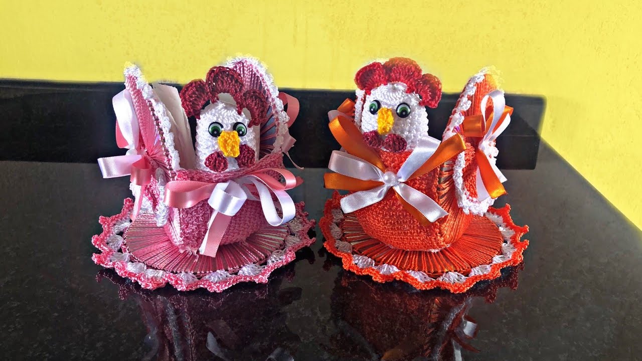 Venha fazer comigo este lindo porta guardanapo modelo galinha.