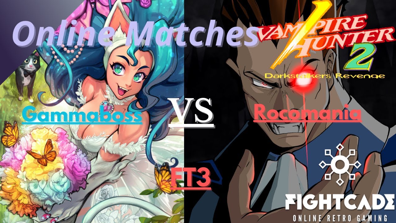 Vampire Hunter 2 (Fightcade 2): Gammaboss(FE) VS Rocomania(DE) (FT3)