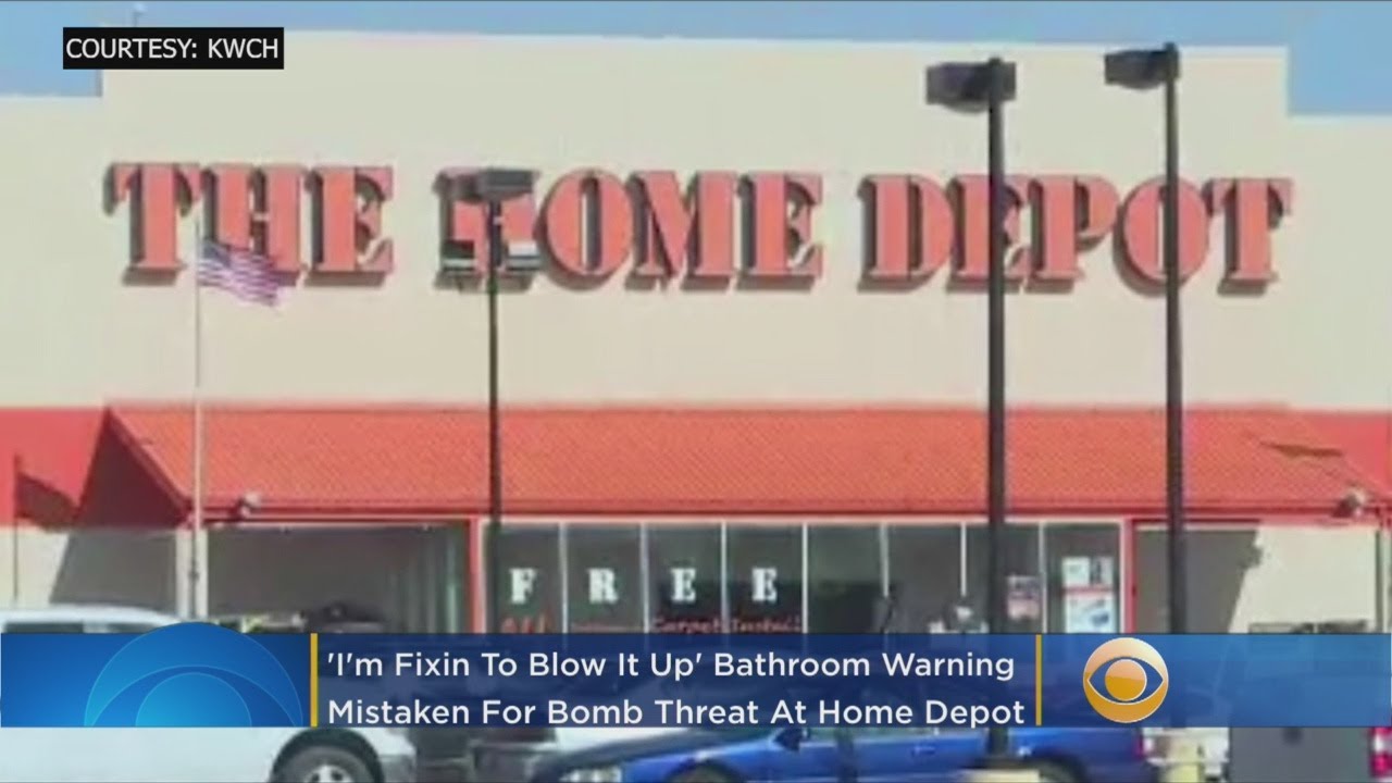 &lsquo;I&rsquo;m Fixin To Blow It Up&rsquo;: Bathroom Warning Mistaken For Bomb Threat At Home Depot