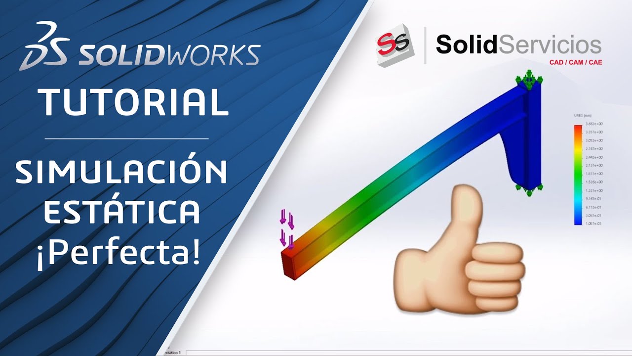SOLIDWORKS TUTORIAL  ➤ Simulación Estática Perfecta | El Método Rápido y Profesional