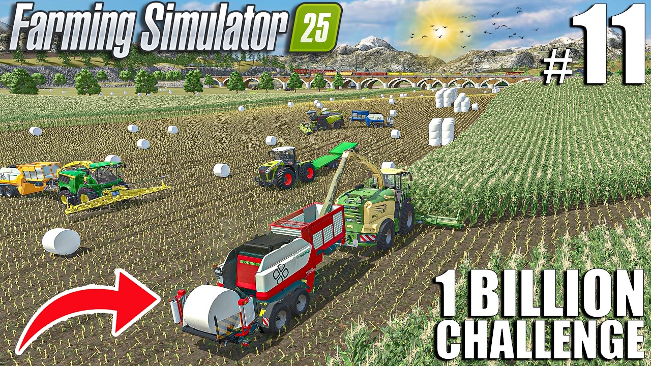 I Turned BILLIONS of CHAFF in SILAGE and BALES | $1 BILLION 💵CHALLENGE in Farming Simulator 25