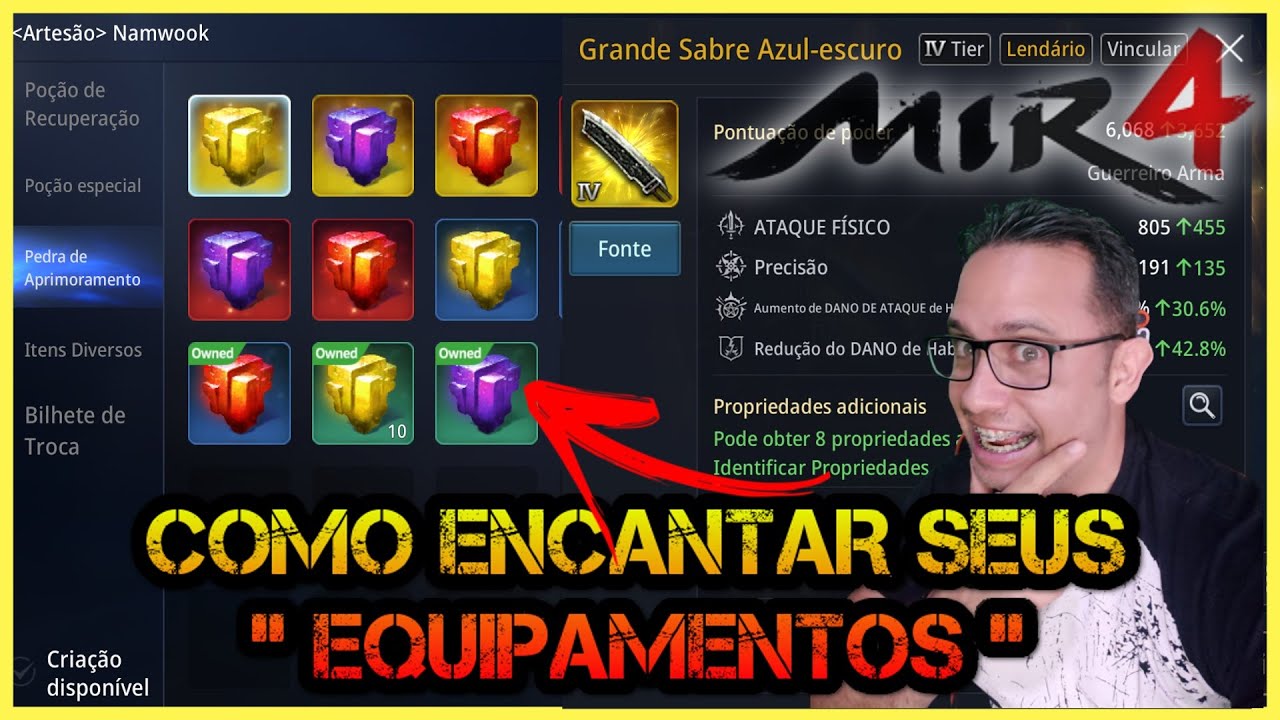 COMO POR EQUIPAMENTOS + 5, +6 ,+7, +8 SEM MEDO DE QUEBRAR + DICAS DE CRAFT - MIR4 MMORPG NFT ($$$)