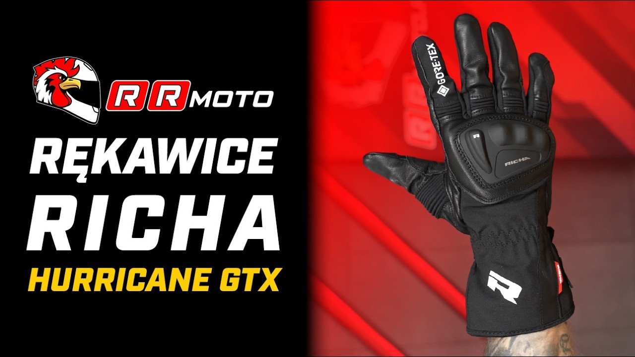 RICHA HURRICANE GTX - sportowo-turystyczne rękawice motocyklowe | Gore-Tex z Gore Grip