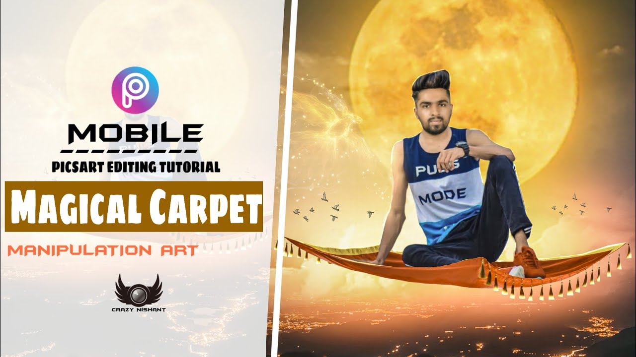 Picsart Aladdin's Magical Carpet l Picsart New Concept Photo Editing tutorial in Hindi - 2021