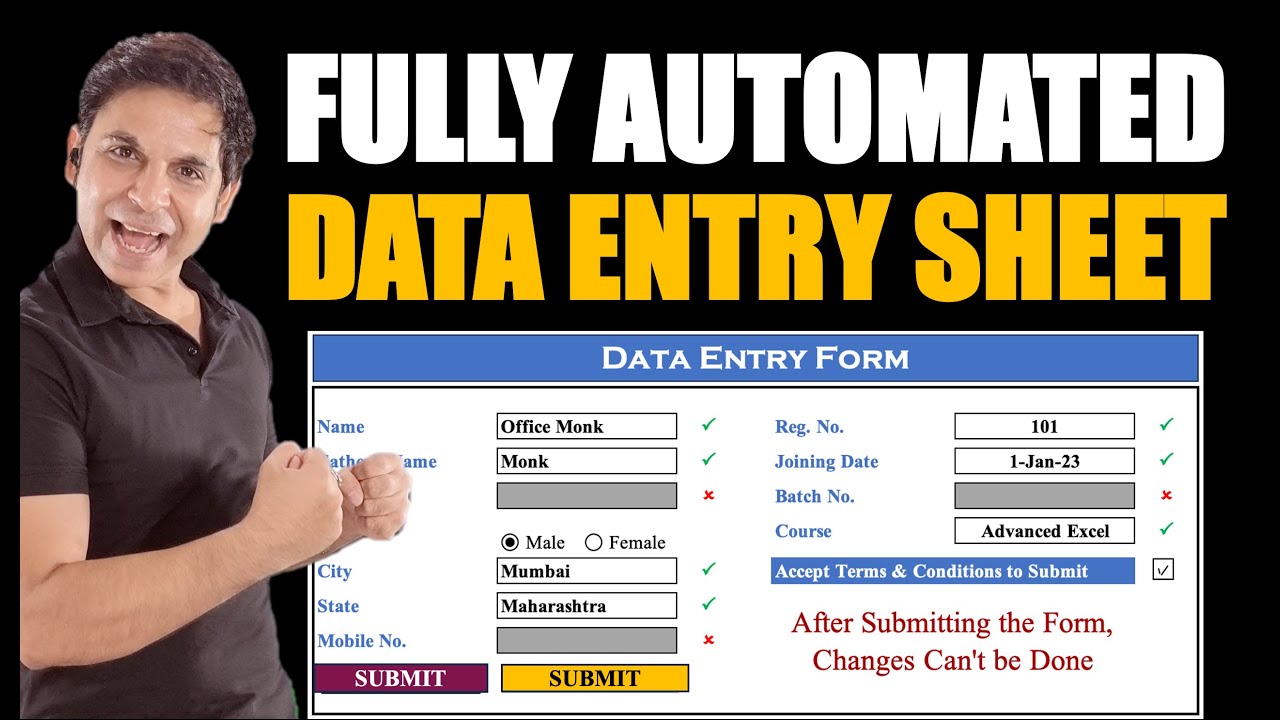How to do Data Entry work in Excel | Data Entry Work Complete Tutorial in Excel  Data Entry in Excel