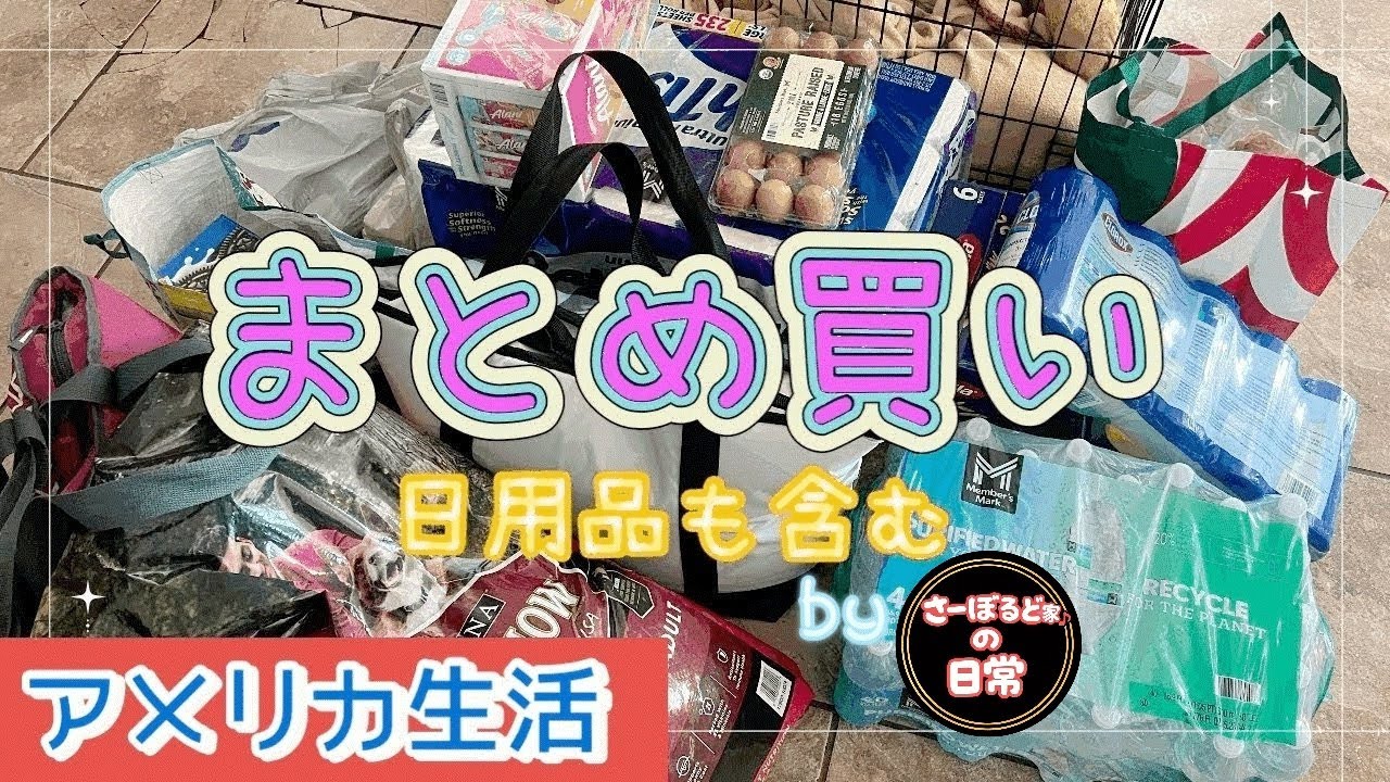 【まとめ買い】約2週間分の購入品紹介|アメリカ生活|専業主婦|うちなーんちゅ|grocery|household