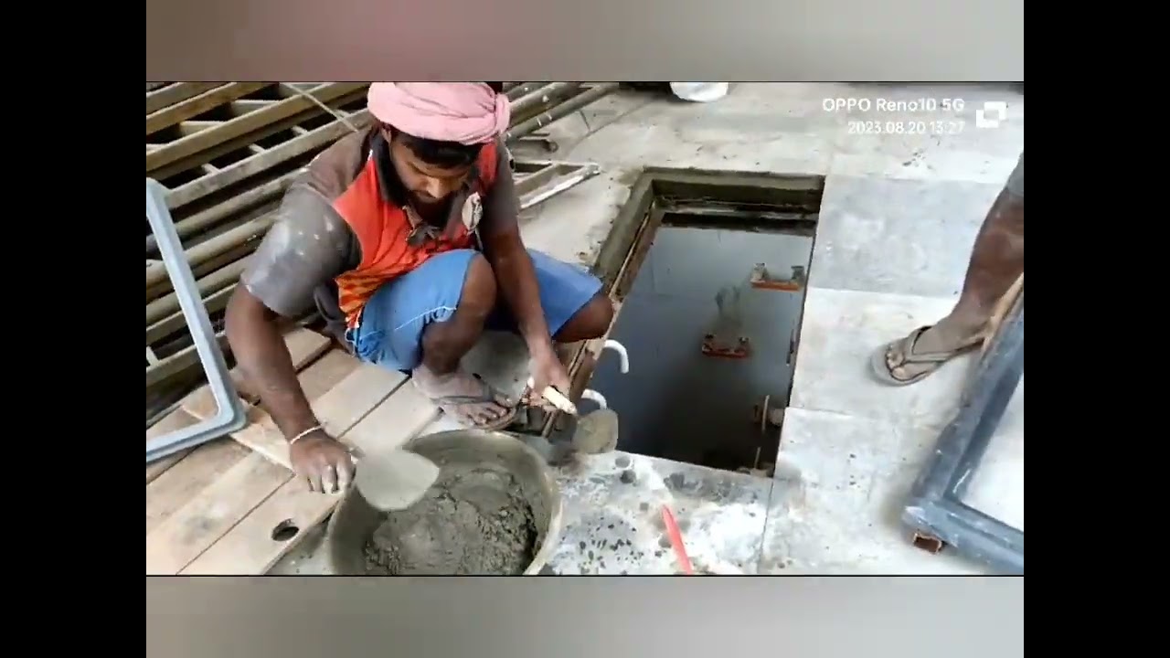 frp manhole cover Chember cover laying process