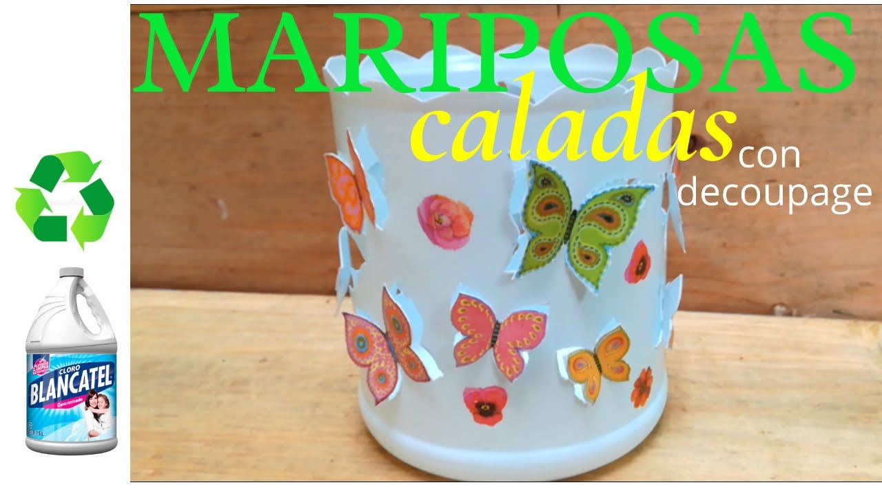 mariposas caladas con decoupage