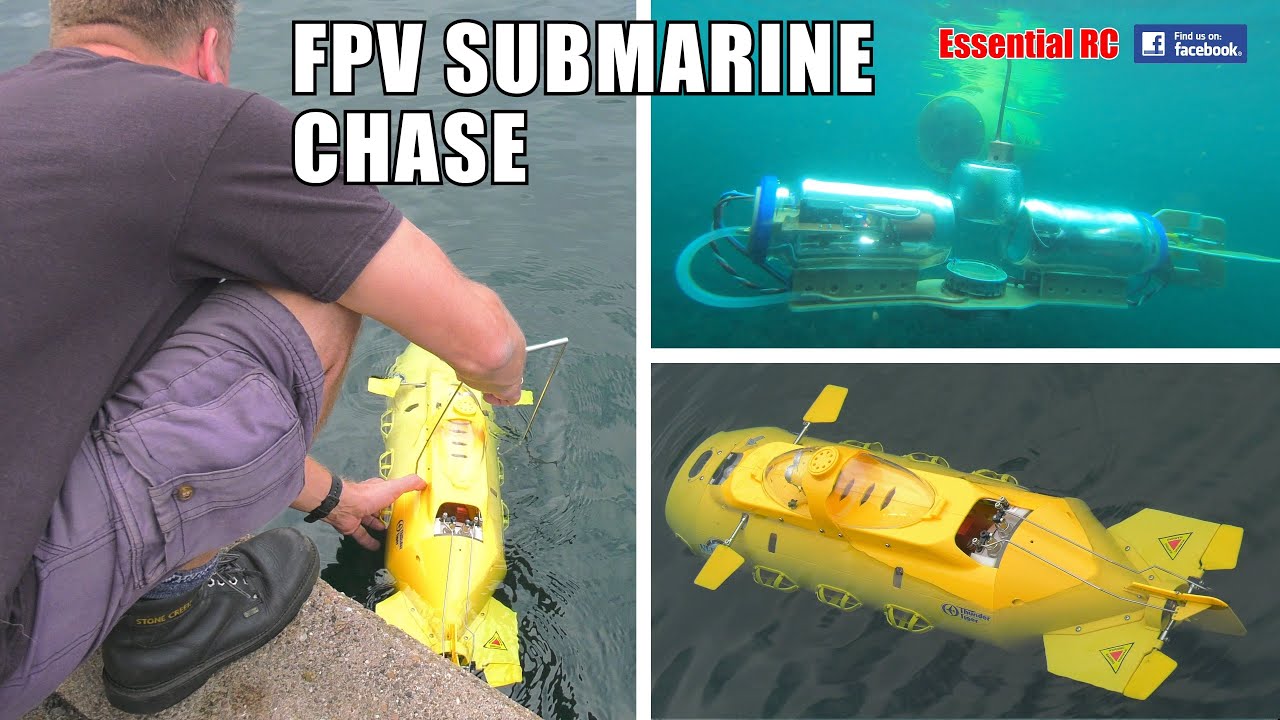 FPV SUBMARINE CHASE !!! THUNDER TIGER NEPTUNE SB-1 PURSUES DIY JAM-JAR SUBMARINE