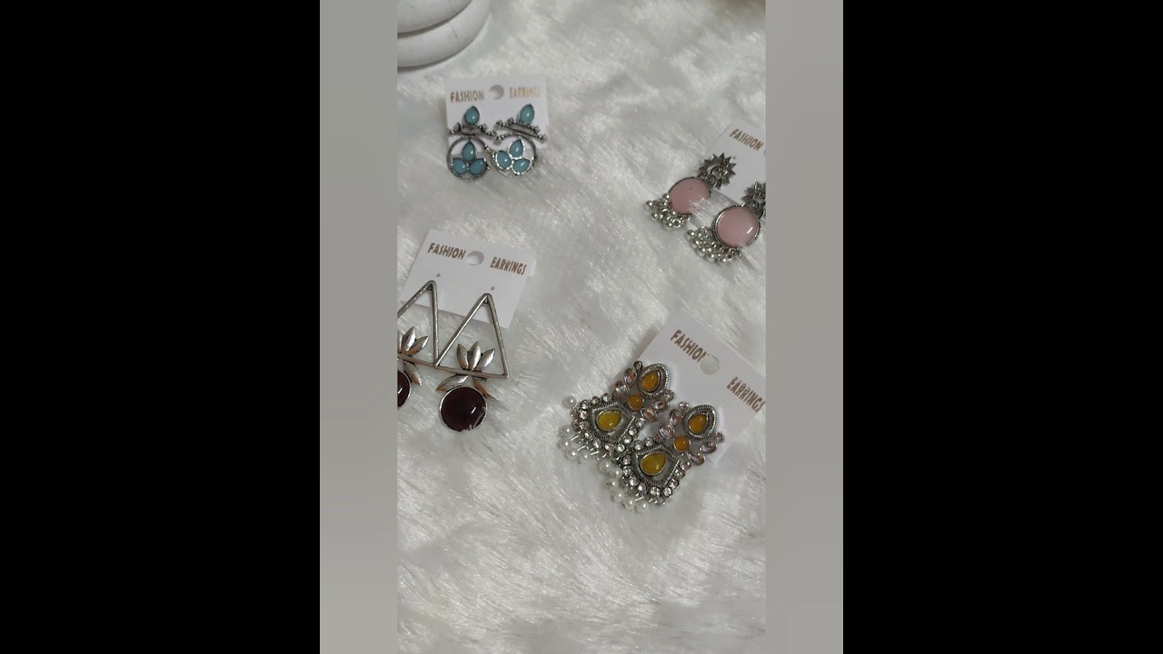 4 earrings in just ₹140😮🥵 