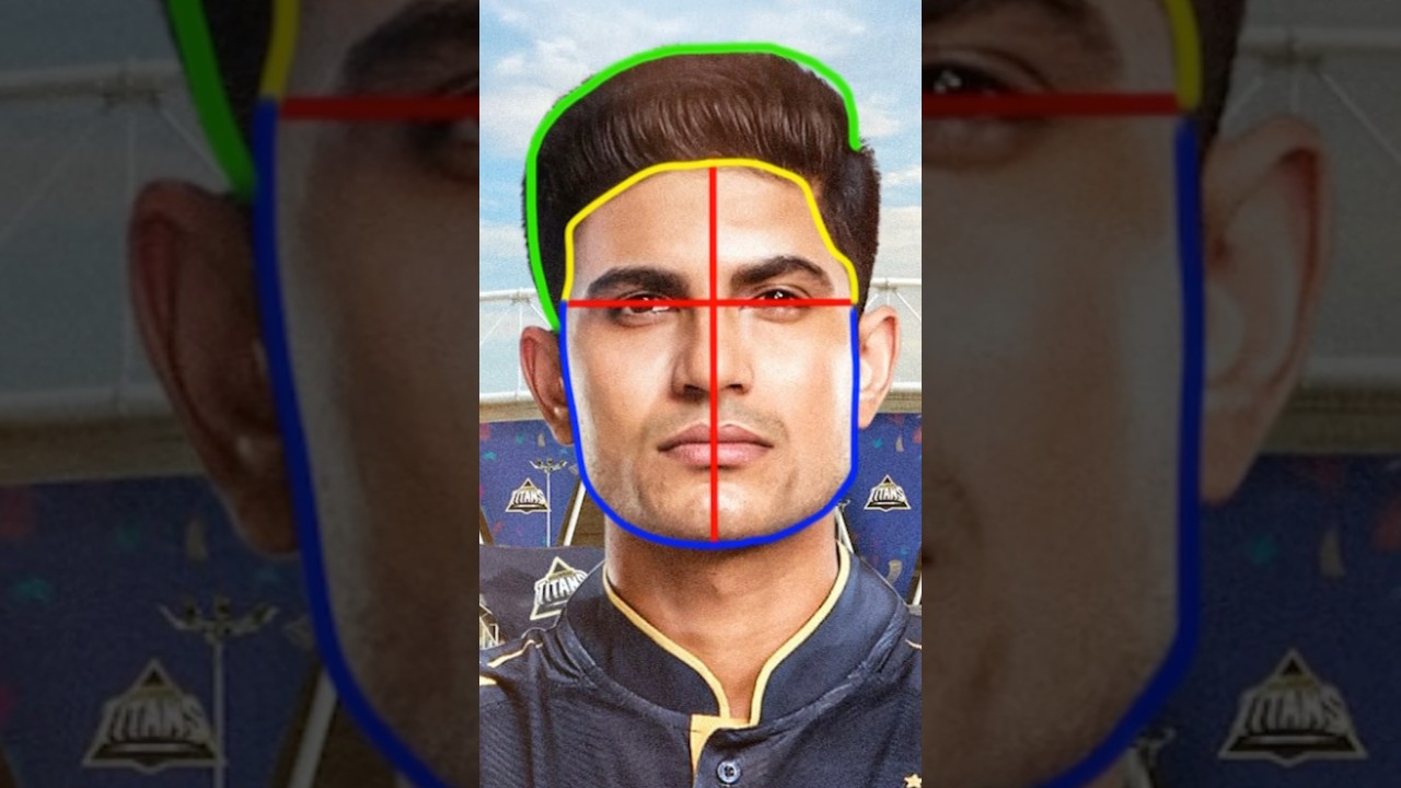 How to draw Captain Shubman Gill 🏆 #shorts #shubmangill #gujarattitans #ipl #howtodraw