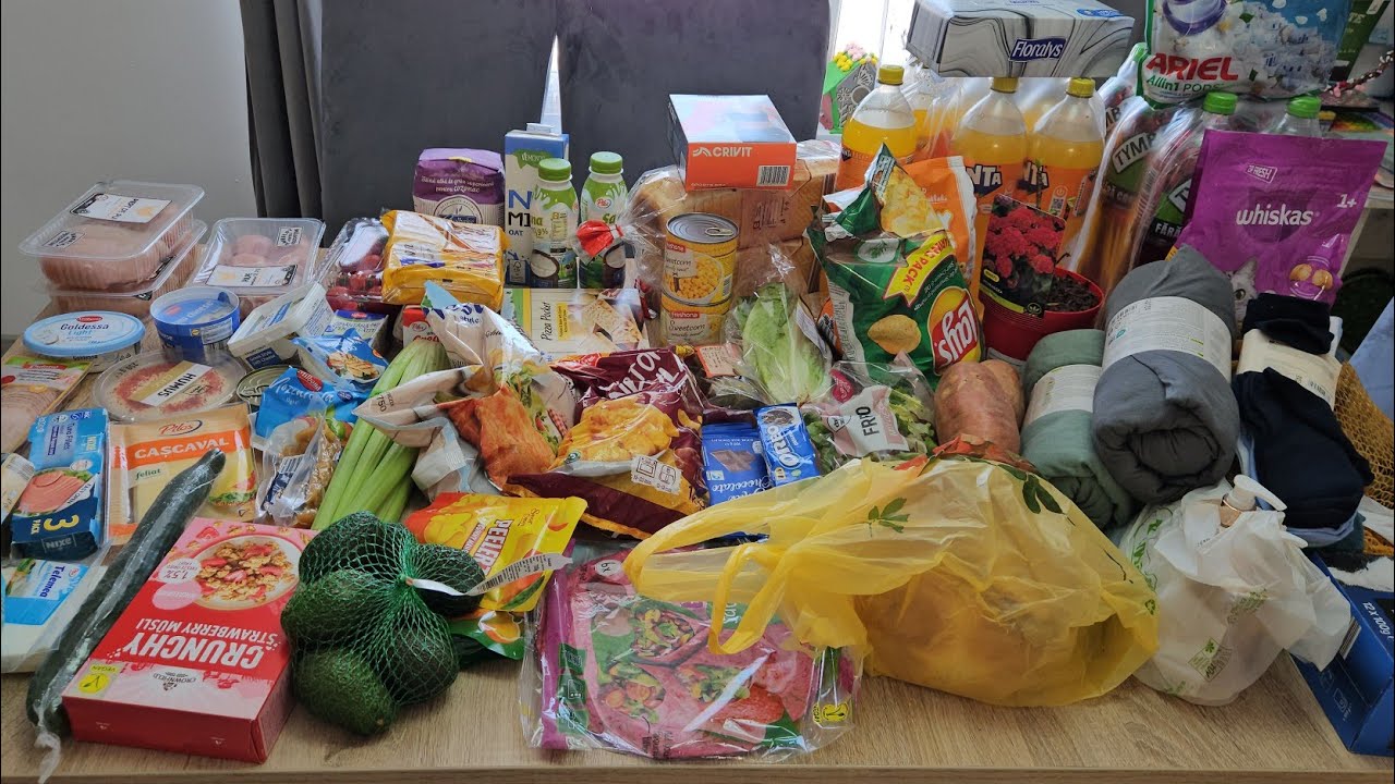 Cumparaturi alimentare Lidl cu preturile afisate-800 lei