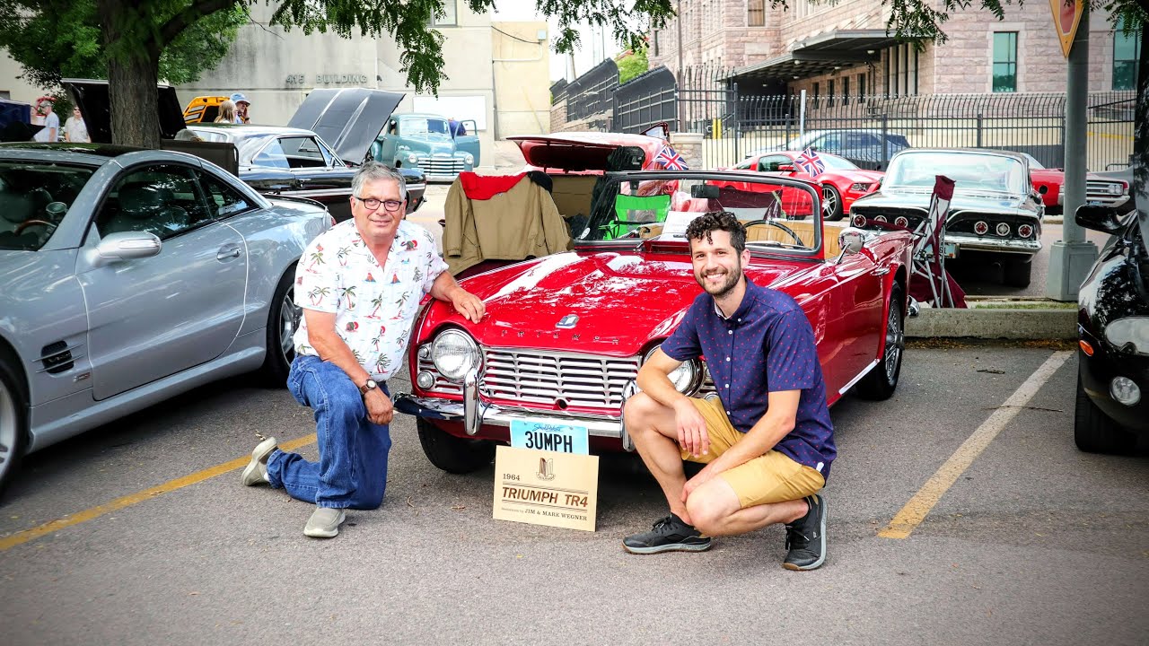 First CAR SHOW in our Triumph TR4! | Nyberg's ACE Hot Classics Night
