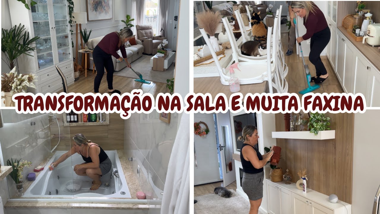 Transformação na sala e muita faxina, Antes e Depois ficou muito diferente 😱Diy