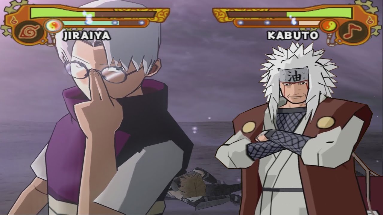 {Jiraiya Vs Kabuto e Orochimaru} Naruto Shippuden Ultimate Ninja 5