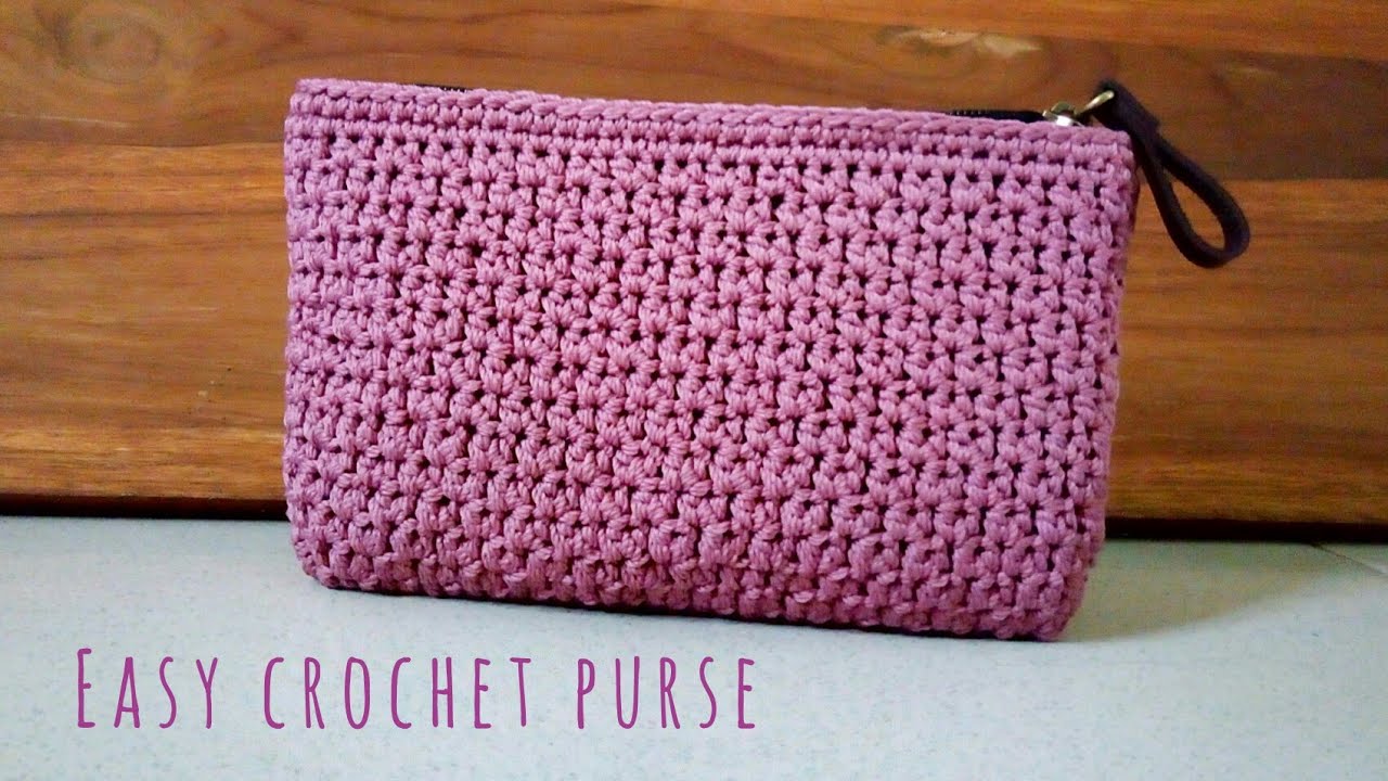 Dompet rajut untuk pemula | Crochet purse for beginners | Bolso a croche