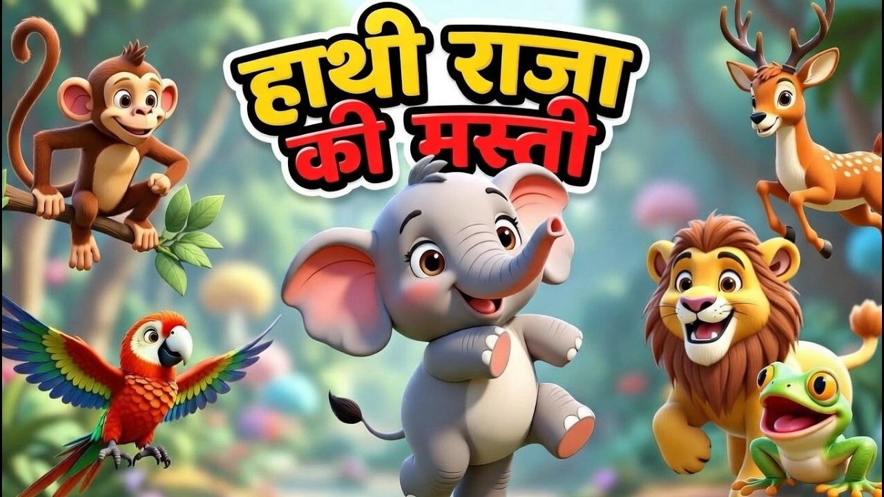 हाथी राजा की मस्ती 🐘 | Funny Jungle Song for Kids | Hindi Rhymes | Dance Song #Toonlix