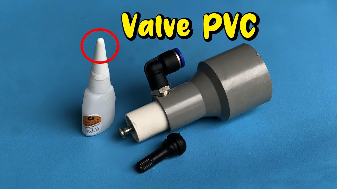 Simple & Easy! How to make valve for pvc air slingshot just from cup of glue bottle
