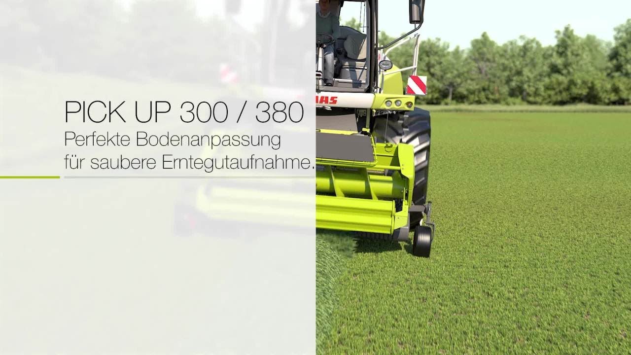 CLAAS JAGUAR PICK UP 300 / 380. Perfekte Bodenanpassung für saubere Erntegutaufnahme.