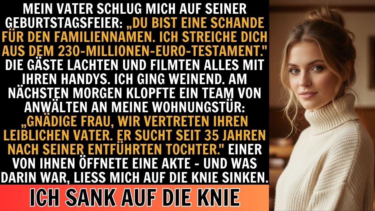 Vater enterbte mich nach einer Ohrfeige – dann enthüllten Anwälte, dass ich als Baby entführt wurde