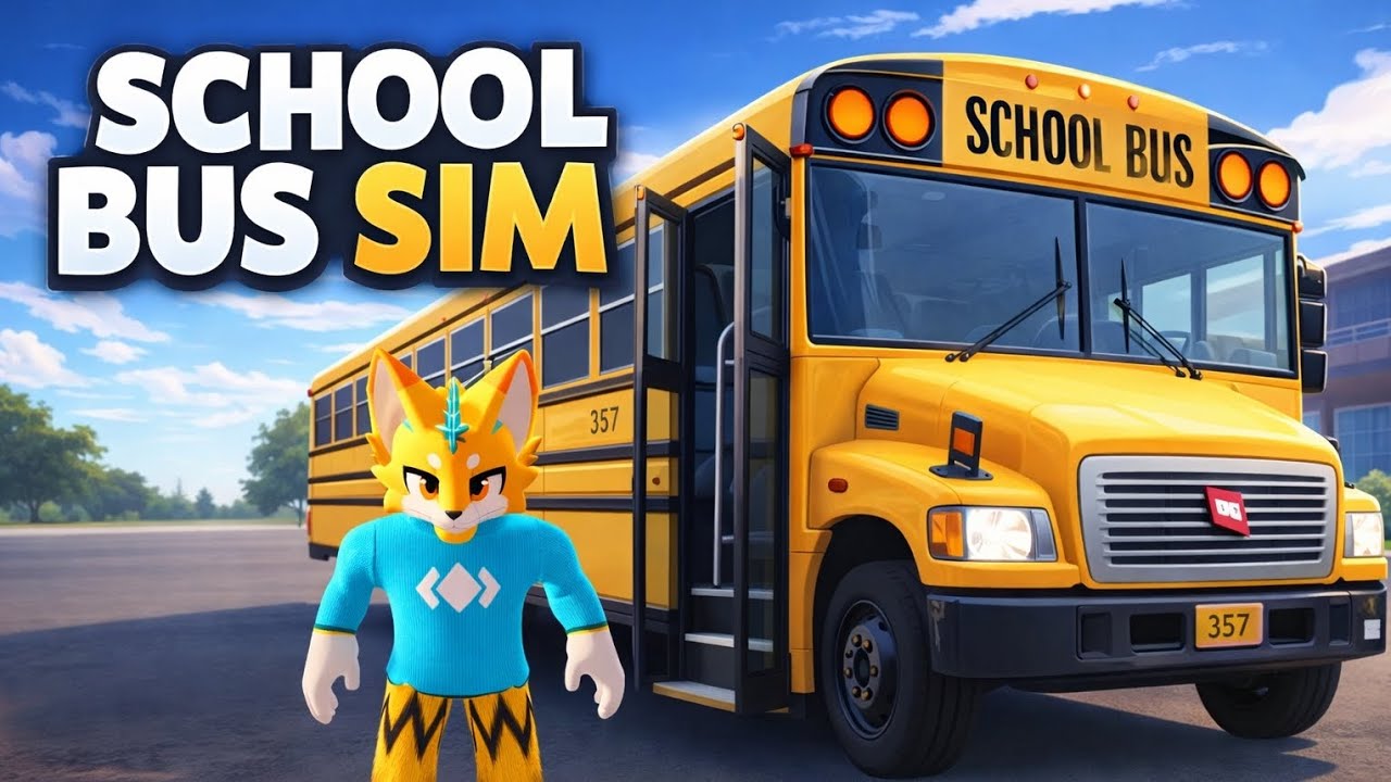 I became a bus driver on school bus sim! #roblox 