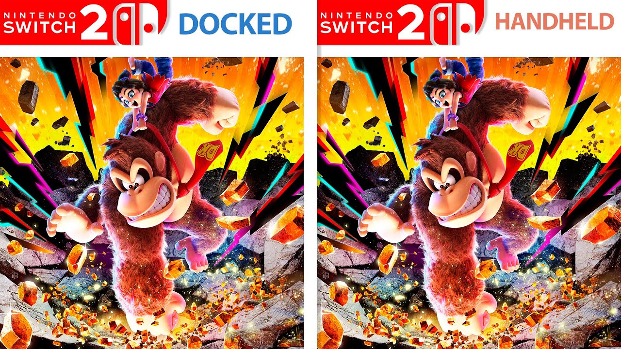 Donkey Kong Bananza | Switch 2 Tech Review | Dock & Hanheld Comparison & Performance