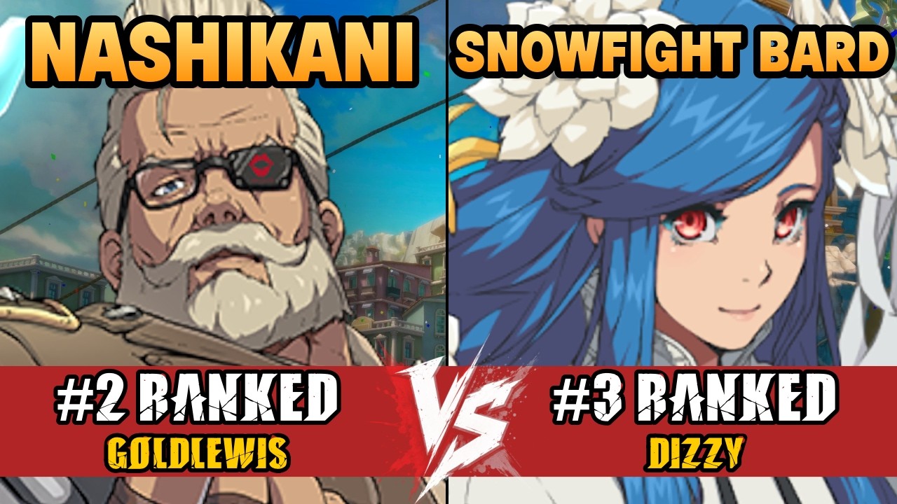 GGST 🔥 #2 GOLDLEWIS (nashikani) vs #3 DIZZY (SnowFight Bard) | High Level Gameplay