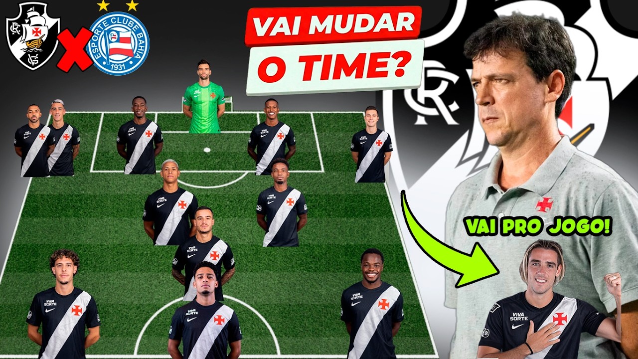 VEJA A ESCALAÇÃO DO VASCO PRO JOGO CONTRA O BAHIA! PRE JOGO VASCO X BAHIA