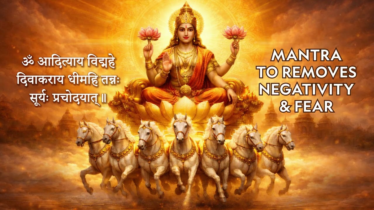 Surya Gayatri Mantra – Remove Negativity & Attract Success | ॐ आदित्याय विद्महे दिवाकराय धीमहि
