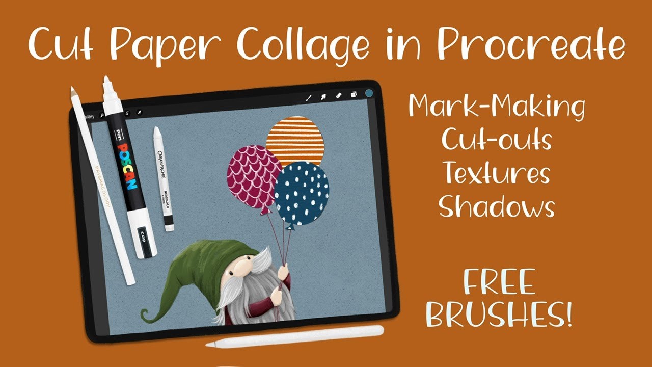 Cut-Paper Collage in Procreate - And fun mark-making!