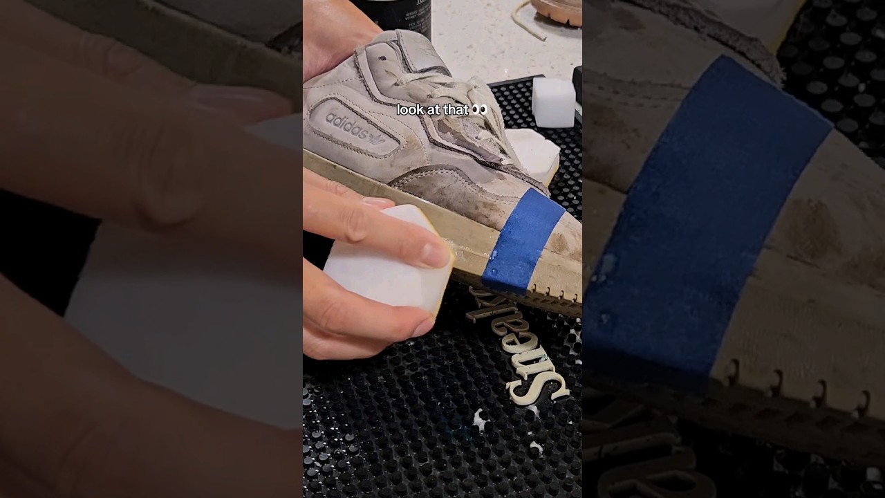 We ain't your cheap eraser 🙅&zwj;♂️. Should we do a $2 nanosponge comparison? #shoecleaning
