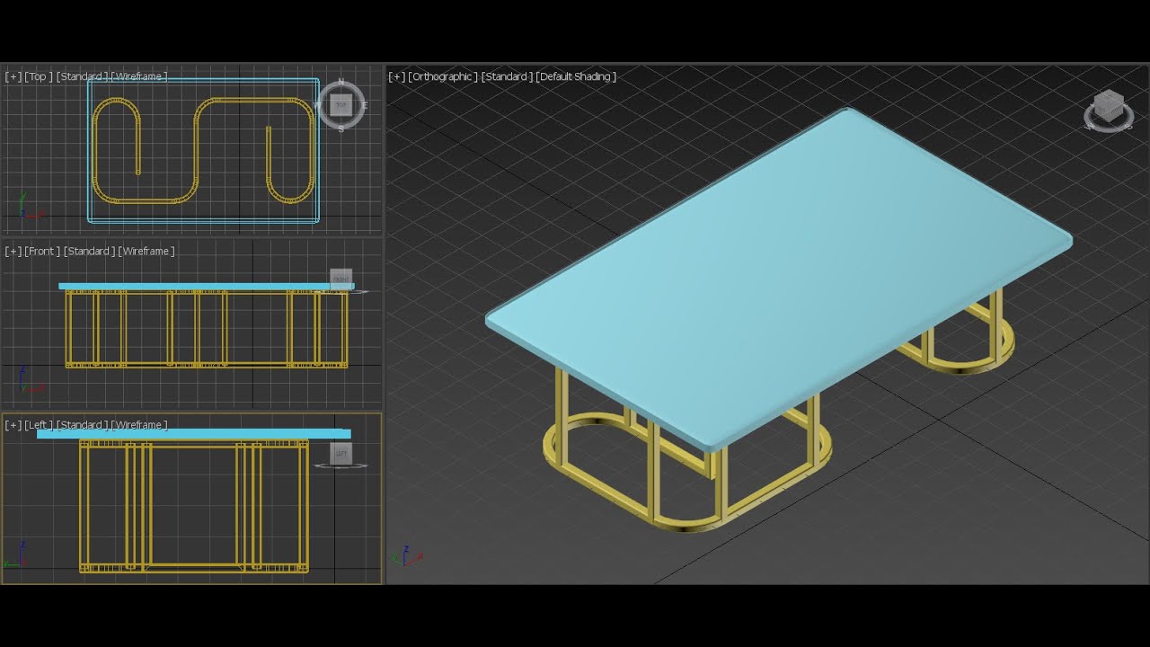 coffee table 2 by 3D max