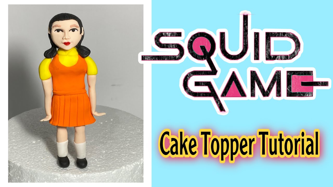 How to Make Trendy SQUID GAME Cake Topper / Giant Robot Doll Cake Topper