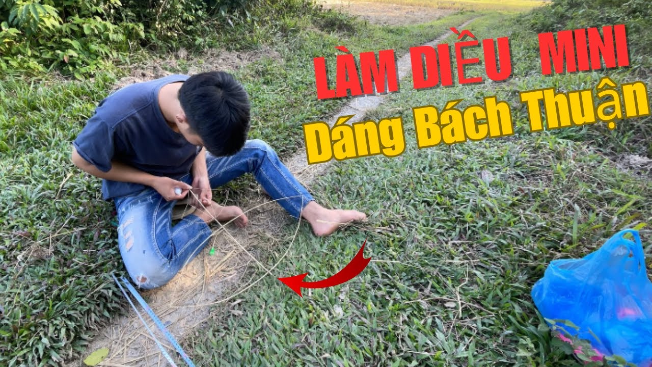 Làm Diều Đuôi Cá Mini Dáng Bách Thuận Cực Chất | Nam Kite HiHi