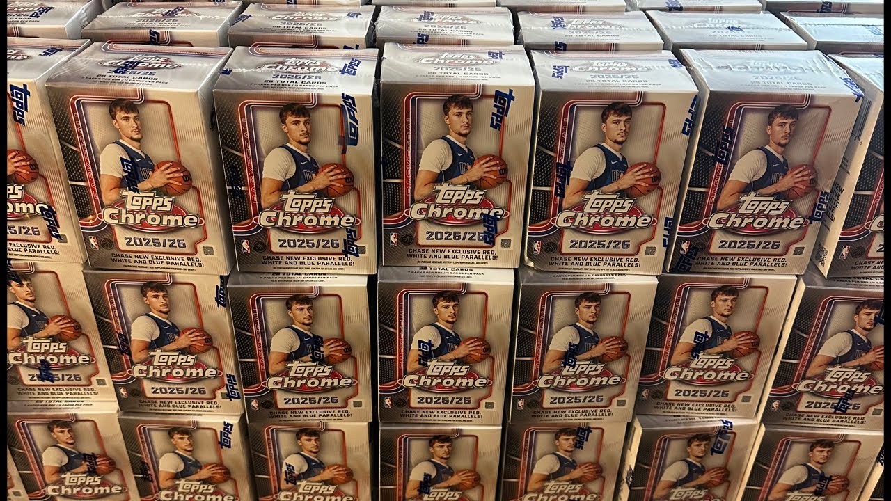 Наборы Topps Chrome Basketball Blaster Boxes 2025 года (10 штук). Дата релиза: 18.12.2025.