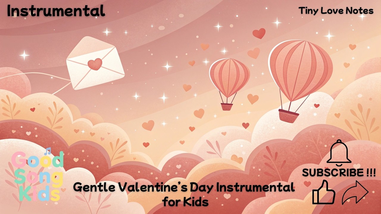Tiny Love Notes | Gentle Valentine’s Day Instrumental for Kids | Good Song Kids