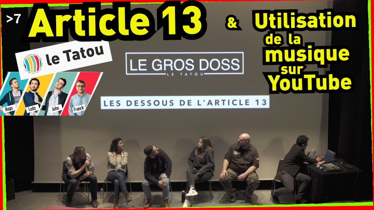 Article 13 et le droit d'utiliser la musique qu'on veut sur YouTube