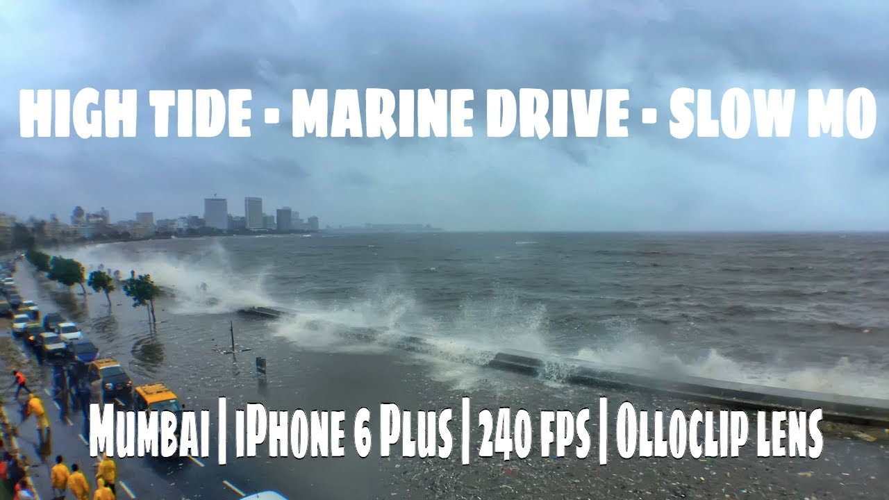 Mumbai India | Marine Drive High Tide | Slow Motion | Humayunn Peerzaada