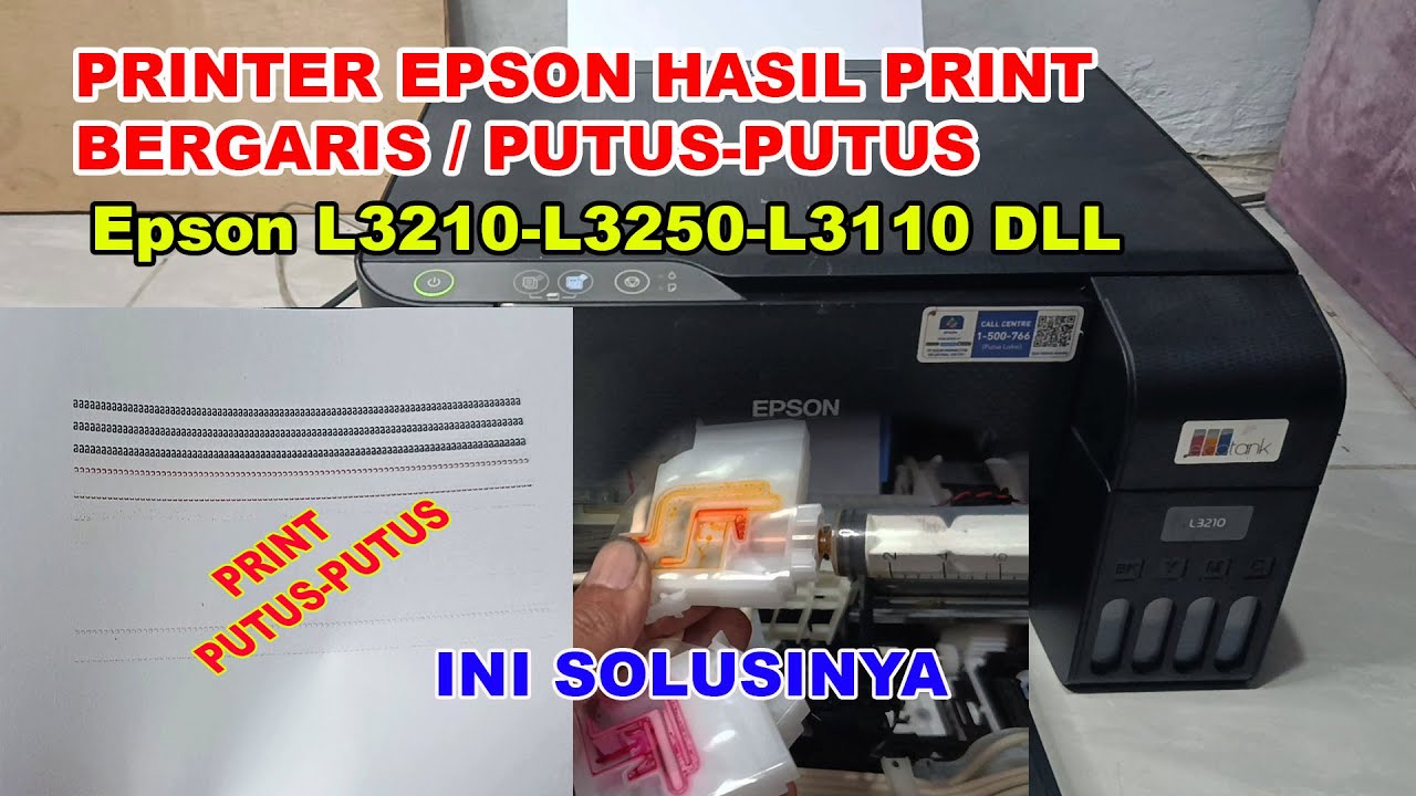 CARA MENGATASI PRINTER EPSON HASIL PRINT BERGARIS