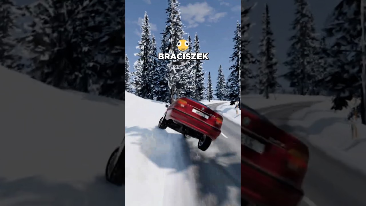 WJECHALI NA LODOWATY ZAKRĘT! 🥶 #beamngdrive #shorts