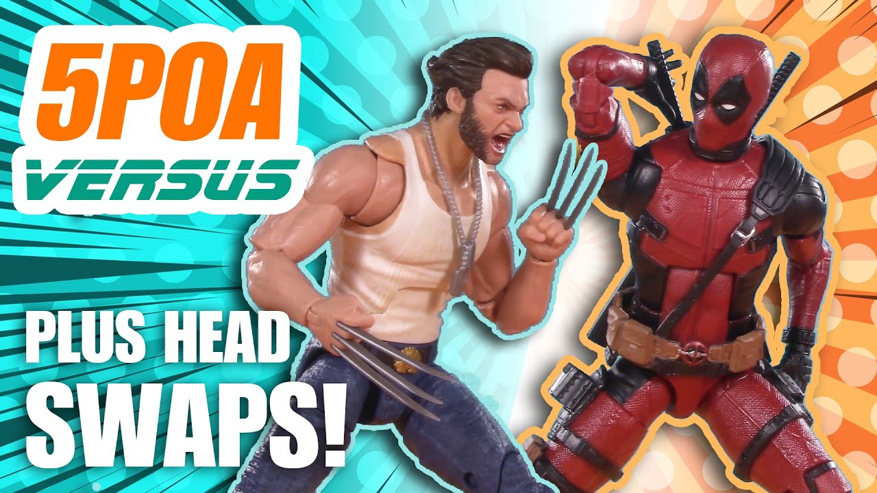 DEADPOOL AND WOLVERINE! Marvel Legends Legacy Collection Action Figure Review and Head Swaps