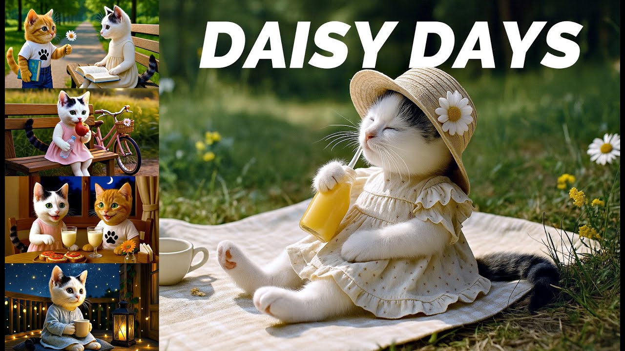 🎬 Little Kitten’s Daisy Days – 7 Soft Stories in One Video You’ll Want to Rewatch 💛🐾