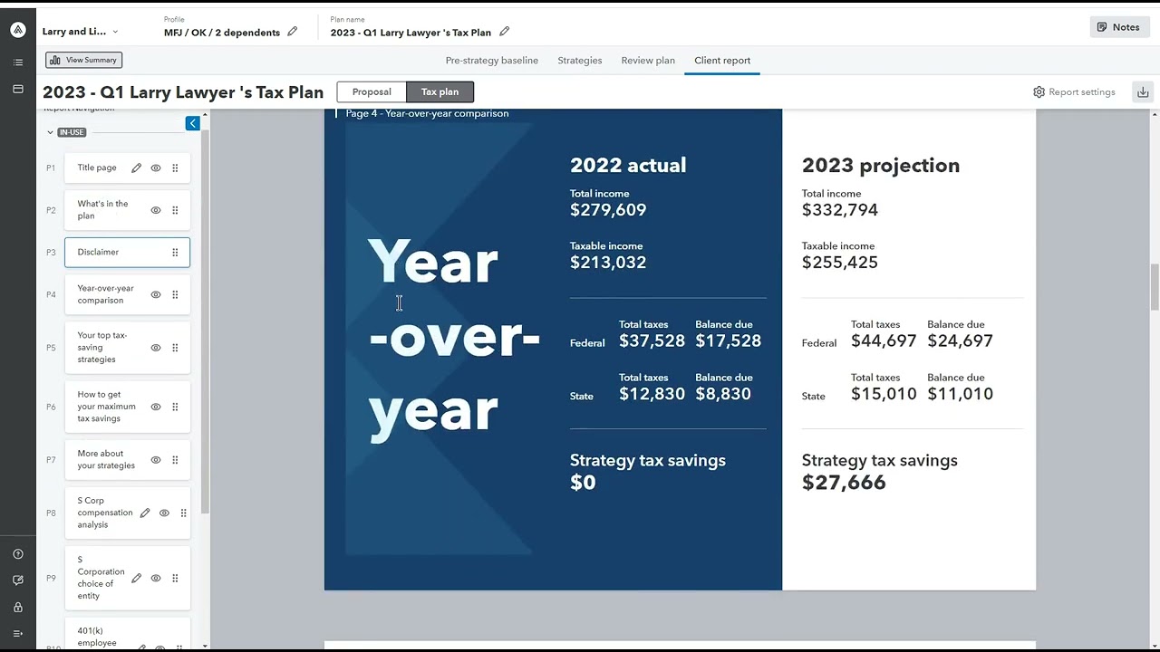 Intuit Tax Advisor: Downloading the client report