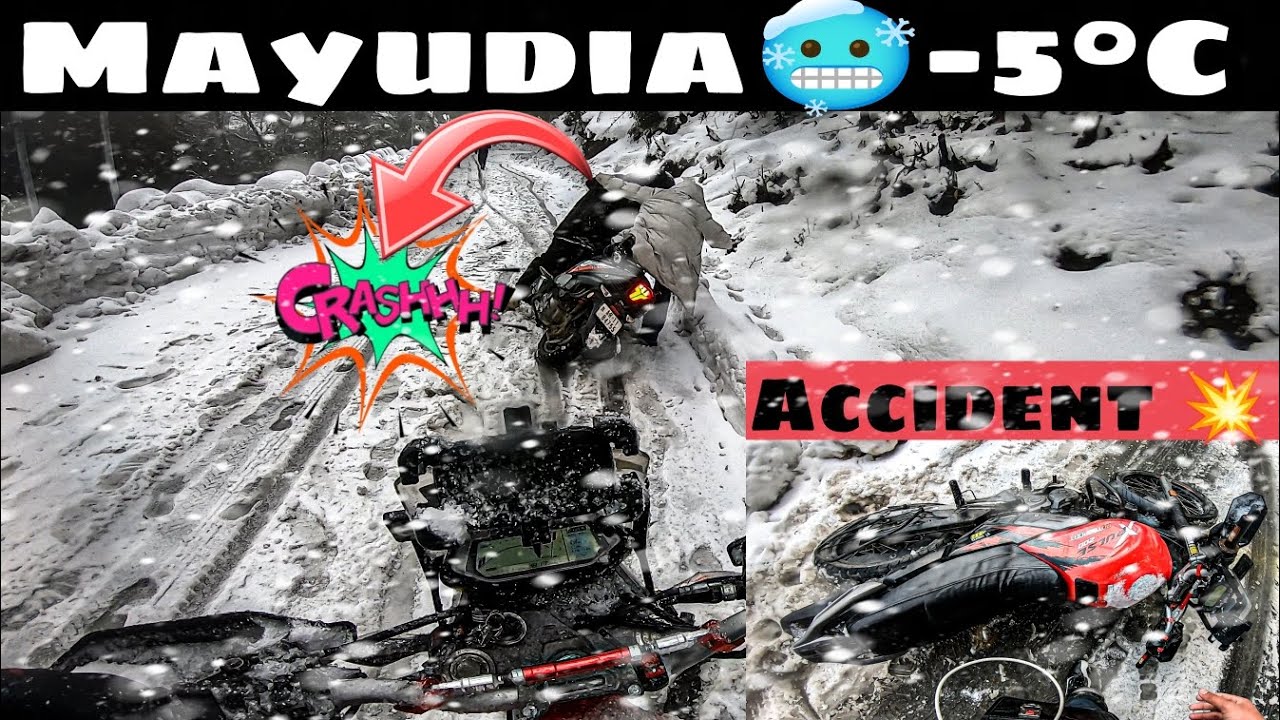 Riding with girls at heavy snowfall🥶/ Mayudia pass dibang valley/@riderpunam ❤️