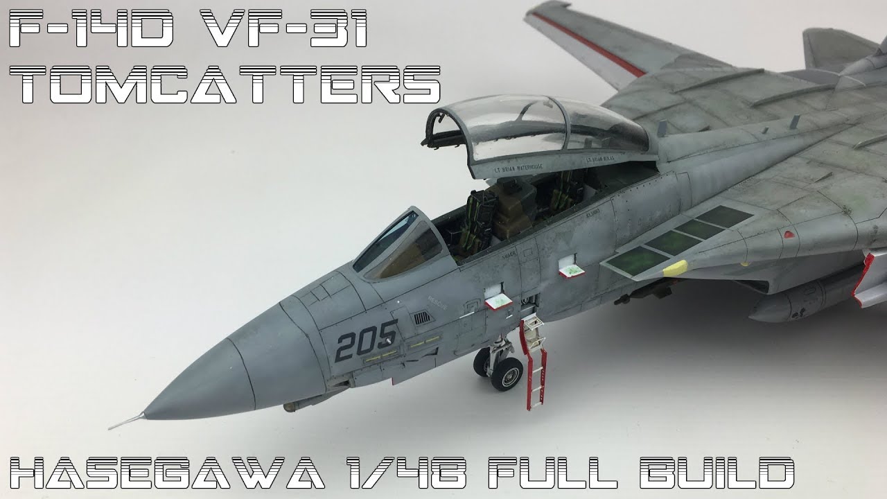 FULL VIDEO BUILD Hasegawa 1/48 F-14 VF 31 Tomcatters