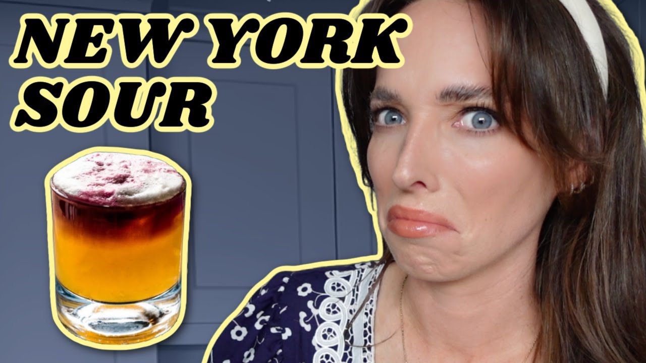 WHISKEY FAN DRINKS A NEW YORK SOUR FOR THE FIRST TIME | Red Wine Whiskey Cocktail | Ciara O Doherty