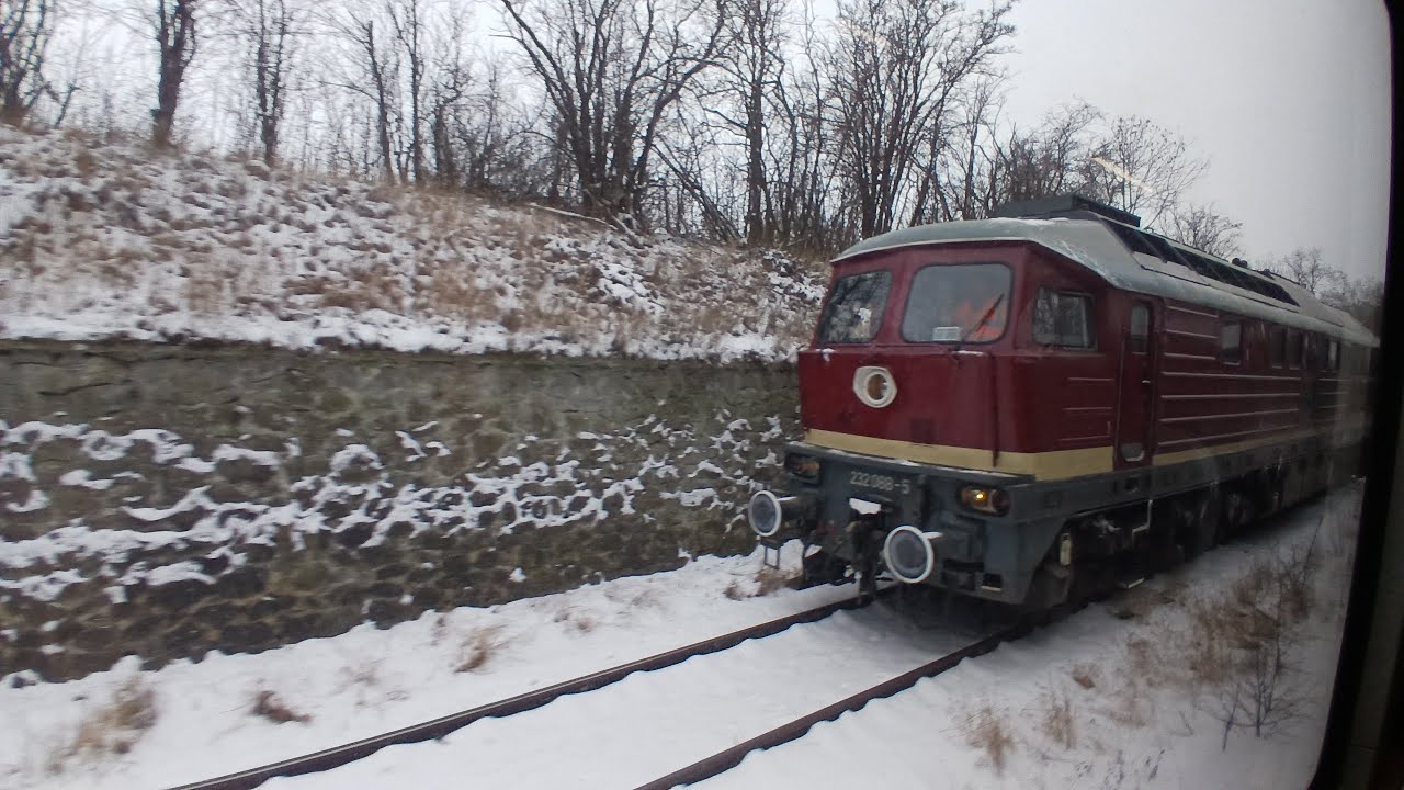Bau - und Güterzüge im Harzvorland im Februar 2026. Zwischen Halberstadt und Blankenburg (Harz).