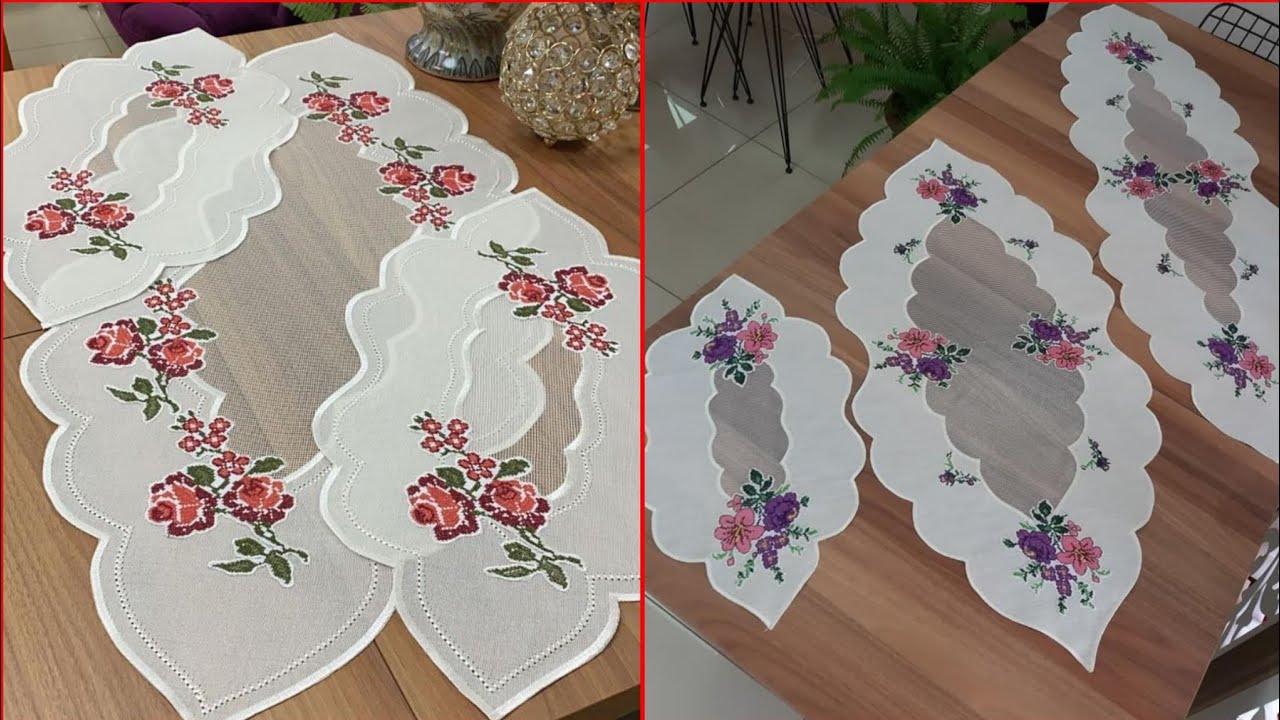120 Lovely Crochet Fillet & Fabric Table Runner Pattern Ideas #diy #decoration #crochet 