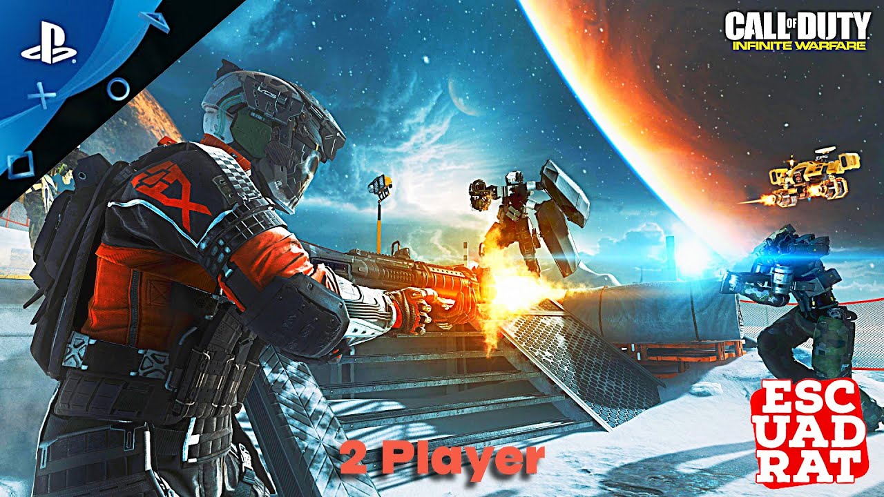 2 graczy na podzielonym ekranie w COD Infinite Warfare na PS4 - tryb wieloosobowy Call of Duty PS4