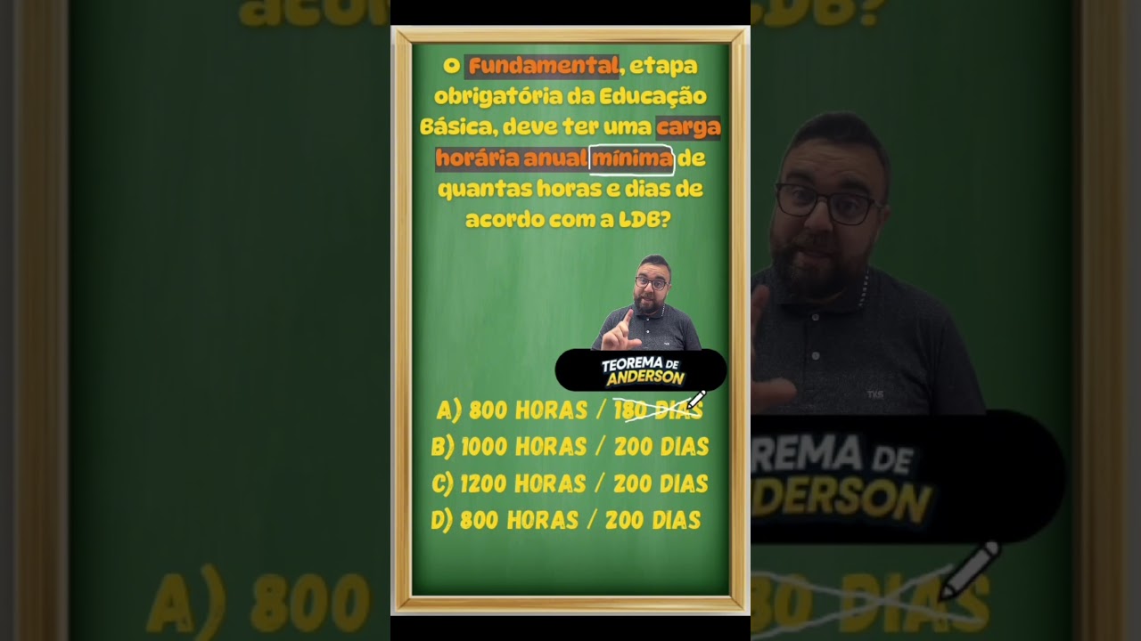 Carga hor&aacute;ria do l fundamental- LDB. N&atilde;o erre mais. #ldb #educa&ccedil;&atilde;o #professor #professorconcursado